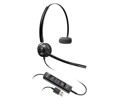HP Poly EncorePro 545 USB-A Convertible Headset Wired Calls Music Lightweight 32g