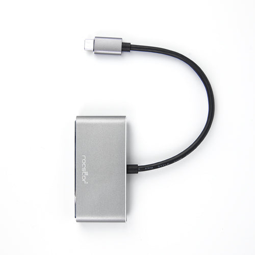 USB Interface Hub Rocstor Y10A200-A1 USB 3.2 Gen 1 Type-C Type-A Black