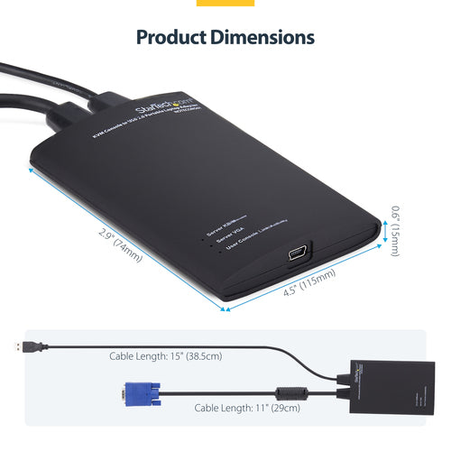 KVM Cable StarTech.com NOTECONS01 USB Mini-B PS/2 VGA Adapter