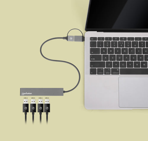 USB-C & USB-A Combo Dock Hub 4 Ports 5Gbps SuperSpeed Aluminium