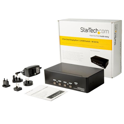 KVM Switch StarTech.com SV431DPDDUA2 4-Port Dual DisplayPort 4K 60Hz Rack-Mountable - SV431DPDDUA2