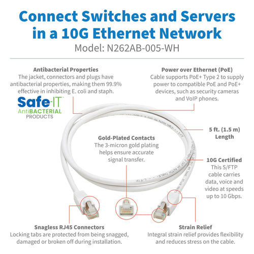 Tripp Lite N262AB-005-WH networking cable
