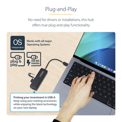 USB-C Hub StarTech.com H5C4A 4-Port USB-A 5Gbps Travel Compact