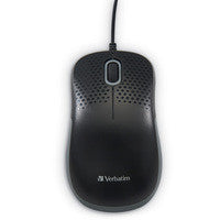 Verbatim 99790 Optical USB Mouse - Ambidextrous, Black