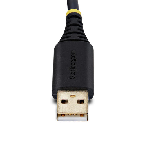 USB to Null Modem Serial Adapter Cable 3ft Black RS232 FTDI