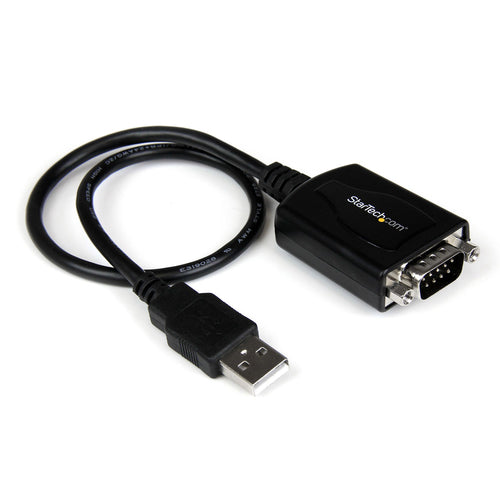 USB to RS232 Adapter Cable StarTech 1ft COM Retention Black