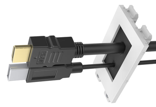 Cable Trunking System Vision TC3 BRUSH White Plastic - TC3 BRUSH