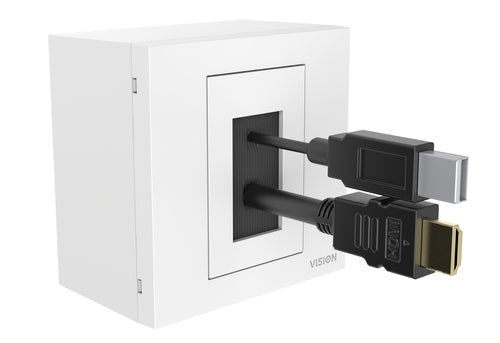 Cable Trunking System Vision TC3 BRUSH White Plastic - TC3 BRUSH