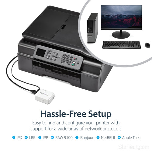Print Server StarTech.com PM1115UW USB Wireless N 802.11 b/g/n 1 Port