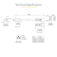 StarTech.com PXTMG1013 power cable