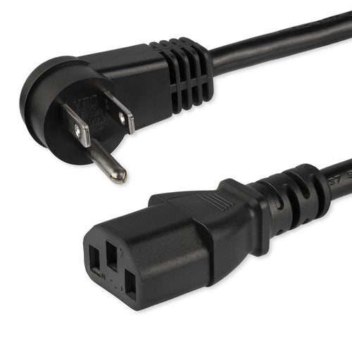 Power Cable StarTech.com PXTR10110 10ft Right Angle NEMA 5-15P to C13 10A 125V