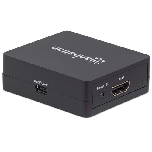 HDMI Splitter 2-Port by Manhattan 1080p USB-A Powered Black