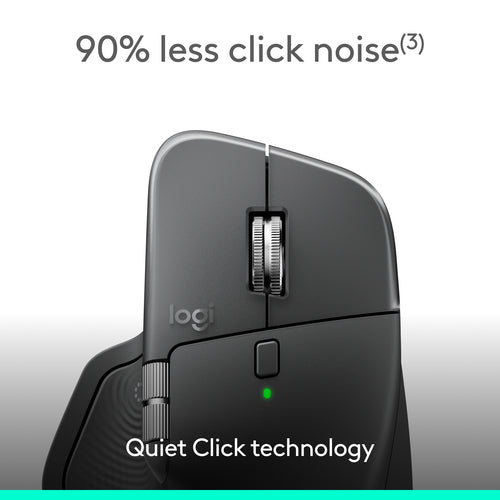 Mouse Logitech MX Master 4 8000 DPI Wireless Bluetooth Right-Hand Graphite - 910-007617