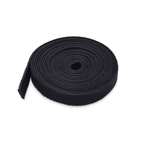Cable Organizer 75ft Hook and Loop Fastener Adjustable Fabric Ties Black