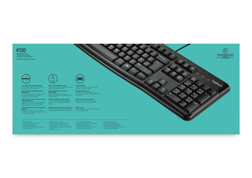 Keyboard Logitech K120 Wired USB QWERTY Full-size - 920-002479