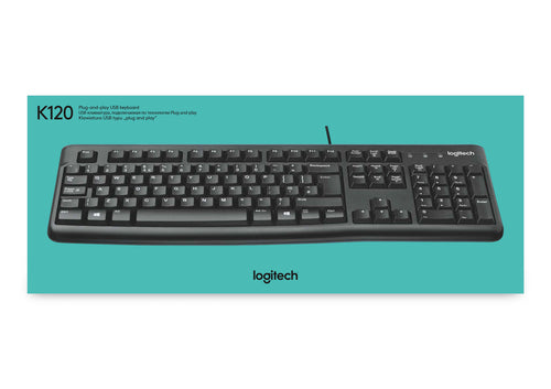 Keyboard Logitech K120 Wired USB QWERTY Full-size - 920-002479