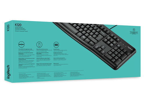 Keyboard Logitech K120 Wired USB QWERTY Full-size - 920-002479