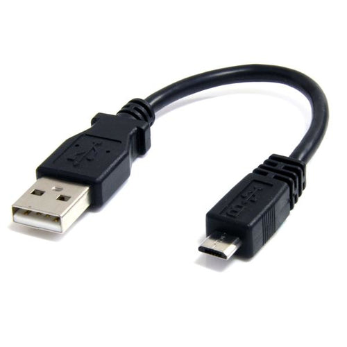 USB Cable StarTech.com UUSBHAUB6IN 6-Inch Male to Male USB A Micro B 0.48 Gbps Black