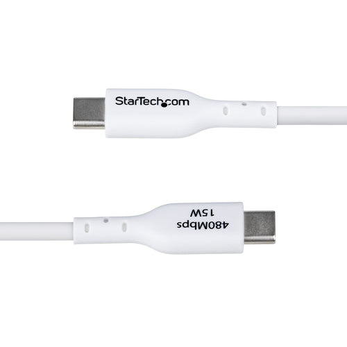 USB Cable StarTech 6.6ft USB-A to USB-C 3A USB 2.0 TPE Jacket - USB2AC2MNCWHE