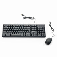 Verbatim Wired Full-Size Keyboard with Mouse USB QWERTY Black