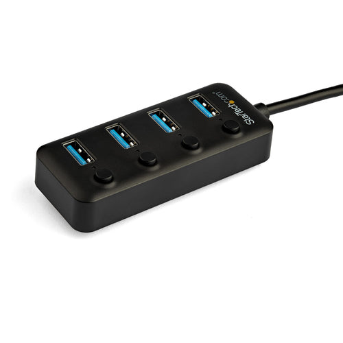 USB Hub StarTech.com HB30C4AIB 4-Port USB-C to USB 3.0 On/Off Switches SuperSpeed 5Gbps - HB30C4AIB