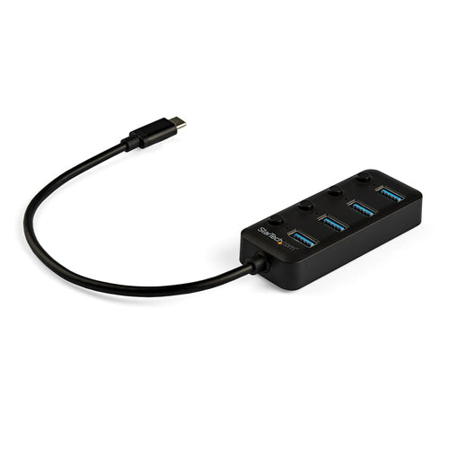 USB Hub StarTech.com HB30C4AIB 4-Port USB-C to USB 3.0 On/Off Switches SuperSpeed 5Gbps - HB30C4AIB