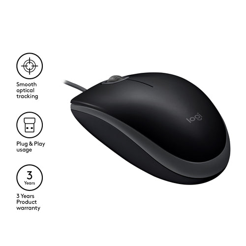 Mouse Logitech M110 Silent 1000 DPI Optical Ambidextrous USB Type-A - 910-005508