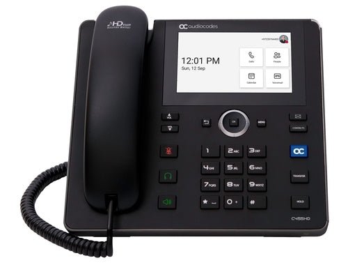 AudioCodes C455HD VoIP Phone with PoE, Bluetooth, Dual Band Wi-Fi, 8 Lines
