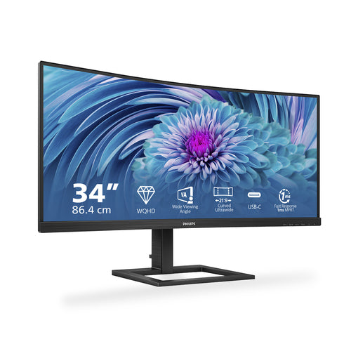 Computer Monitor Philips E Line 346E2CUAE/00 3440x1440 34in LCD 4ms - 346E2CUAE/00