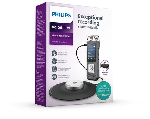 Philips VoiceTracer Digital Voice Recorder 50-20000 Hz Compact Design