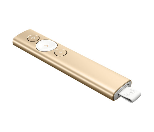 Wireless Presenter Logitech Spotlight Bluetooth 30m Range Gold
