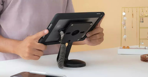 Multimedia Counter Stand VESA Fixed 45 Degree Tablet Mount Black Aluminum 20 Inch