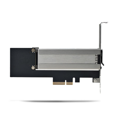 M.2 NVMe SSD to PCIe x4 Mobile Rack Black Silver Tool-less Installation