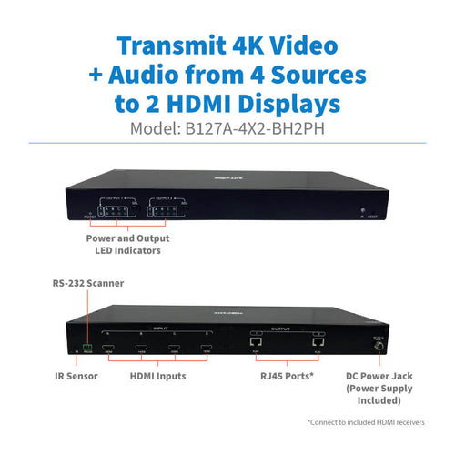 Tripp Lite B127A-4X2-BH2PH video splitter
