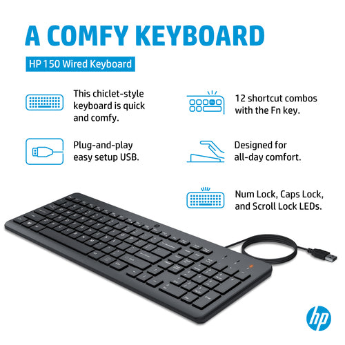 HP 150 USB-A Wired keyboard