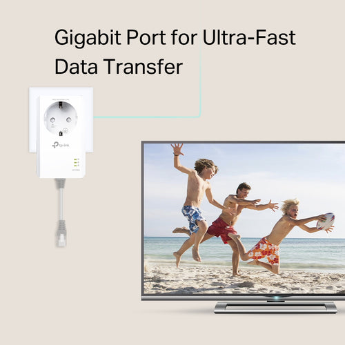 PowerLine Adapter TP-Link TL-PA7017P 1000 Mbit/s Gigabit Ethernet Passthrough - TL-PA7017P KIT