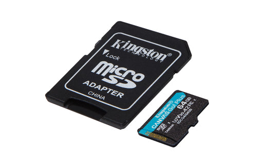 64GB Kingston Technology Canvas Go! Plus MicroSDXC Card 200MB/s UHS-I A2 U3 V30