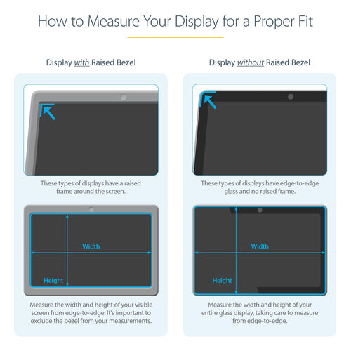 Laptop Privacy Filter StarTech.com 17.3-inch Anti-Glare 51% Blue Light Reduction +/-30° Viewing Angle - 173L-PRIVACY-SCREEN
