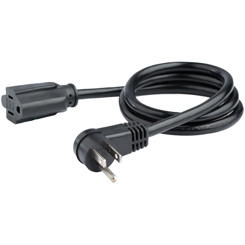 Power Extension Cord StarTech.com PAC101R3 3ft Right Angle NEMA 5-15P 16AWG UL Listed