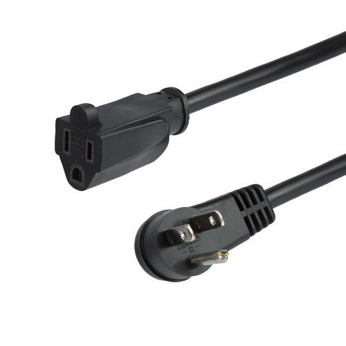 Power Extension Cord StarTech.com PAC101R3 3ft Right Angle NEMA 5-15P 16AWG UL Listed