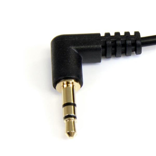 3.5mm Male to Male Right Angle Stereo Audio Cable 3ft Black