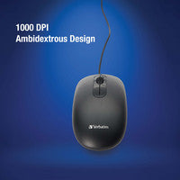 Verbatim Wired Full-Size Keyboard with Mouse USB QWERTY Black