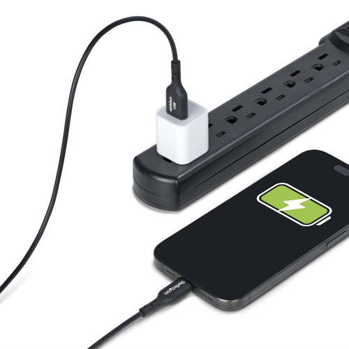 USB Charging Cable 3ft USB-A to USB-C 3A Fast Charge Black