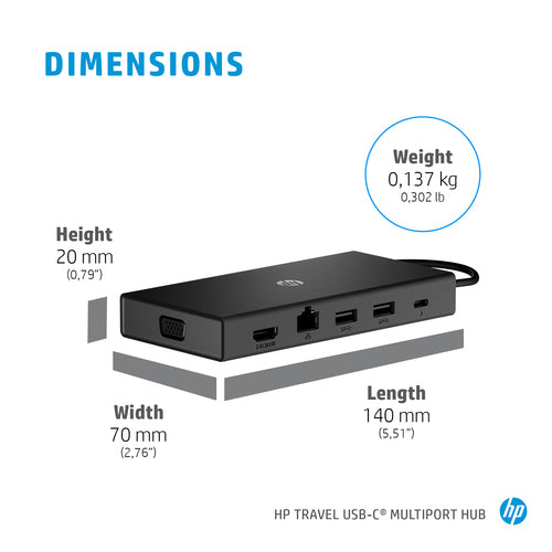 HP 65W USB-C Slim Travel Power Adapter power adapter/inverter