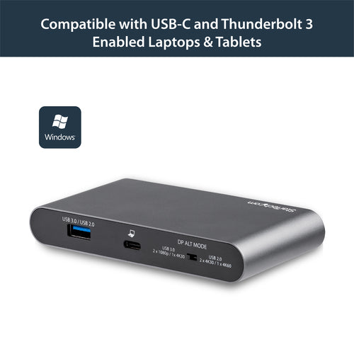 USB-C Dock StarTech DK30C2DAGPD Dual 4K DisplayPort 100W Power Delivery