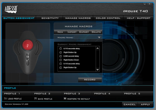 Adesso iMouse T40 mouse