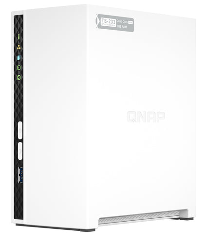 Tower NAS QNAP TS-233 ARM Cortex-A55 2GB RAM Expandable Storage
