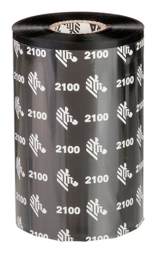Thermal Ribbon Zebra 2100 Wax 450m 13.1cm Black 12pc - 02100BK13145