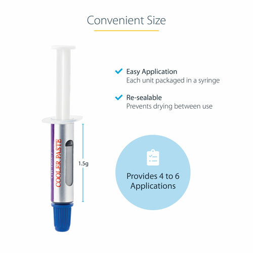 Heat Sink Compound StarTech.com SILVGREASE1 1.5g Metal Oxide Thermal Paste