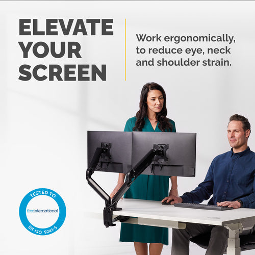 Dual Monitor Arm Fellowes Platinum Series 40-Inch Adjustable VESA Mount